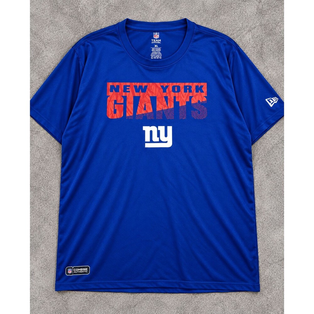 New York Giants NFL T Shirt Mens XL Blue New Era Combine Authentic Performance